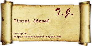 Tiszai József névjegykártya