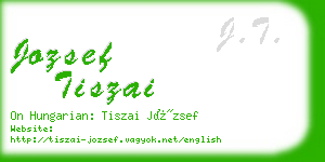 jozsef tiszai business card